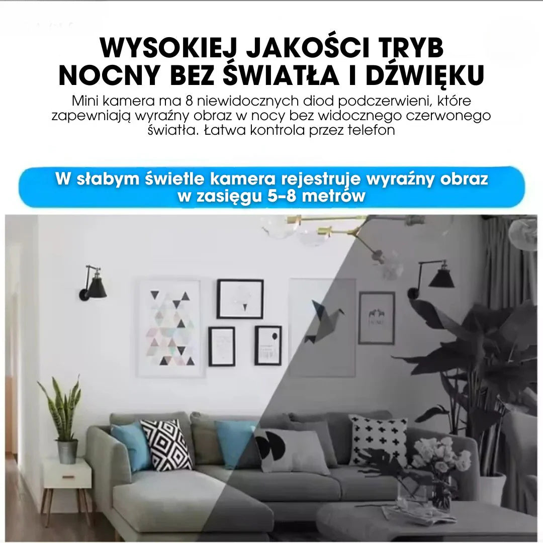 NanoGuard™ – Mini kamera bezpieczeństwa z nocnym widzeniem i powiadomieniami