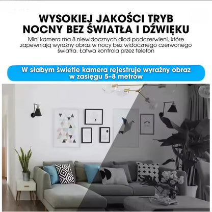 NanoGuard™ – Mini kamera bezpieczeństwa z nocnym widzeniem i powiadomieniami
